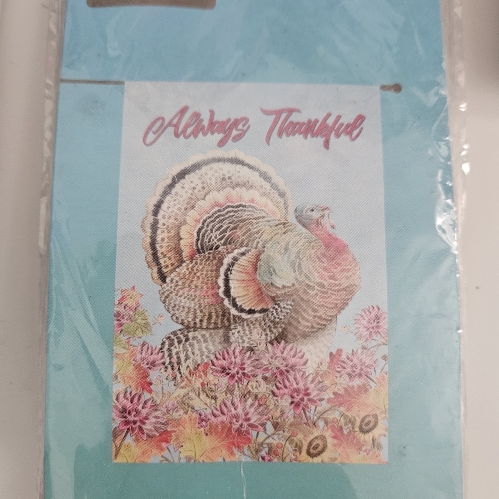 Large porch flag turkey thanksgiving